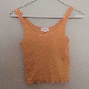 cropped mustard tank top
